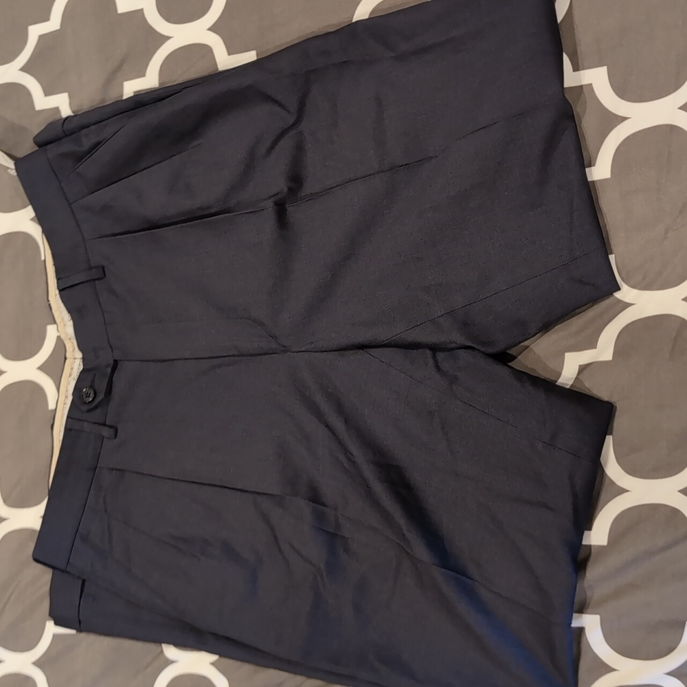 Santorelli Slacks Men’s 33x28 Blue 100% Wool Dress Pants Made In ITALY EUC - Picture 2 of 7